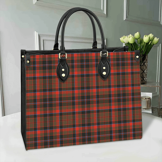 Cumming Hunting Weathered Tartan Leather Bag