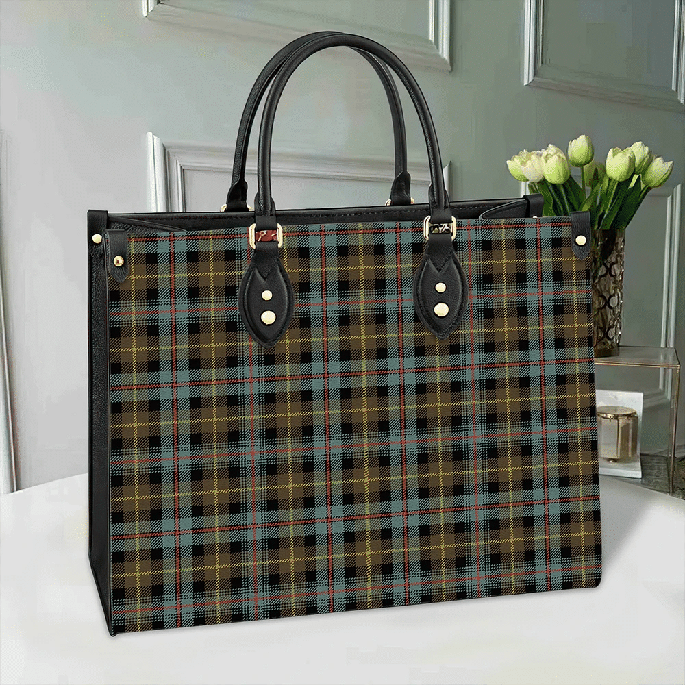 Farquharson Weathered Tartan Leather Bag