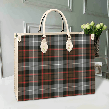 MacRae Hunting Weathered Tartan Leather Bag