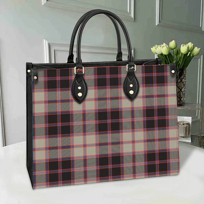 MacPherson Hunting Ancient Tartan Leather Bag