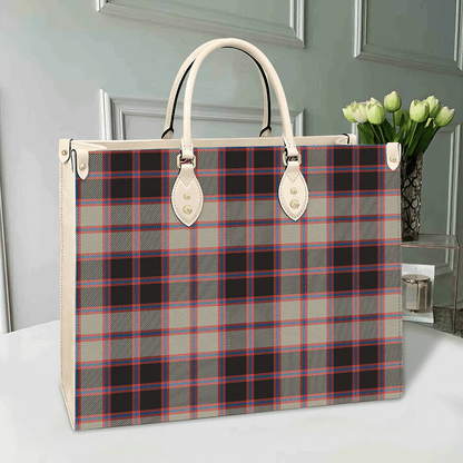 MacPherson Hunting Ancient Tartan Leather Bag