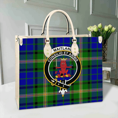 Maitland Tartan Crest Leather Bag