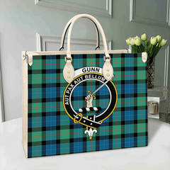 Gunn Ancient Tartan Crest Leather Bag