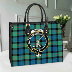 Gunn Ancient Tartan Crest Leather Bag