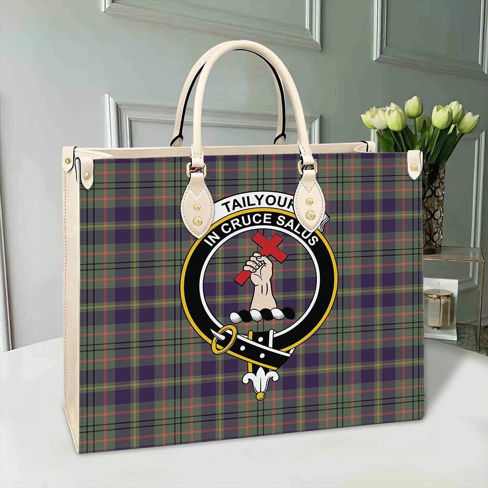 Tailyour Tartan Crest Leather Bag