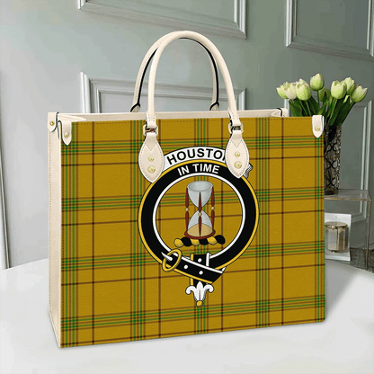 Houston Tartan Crest Leather Bag