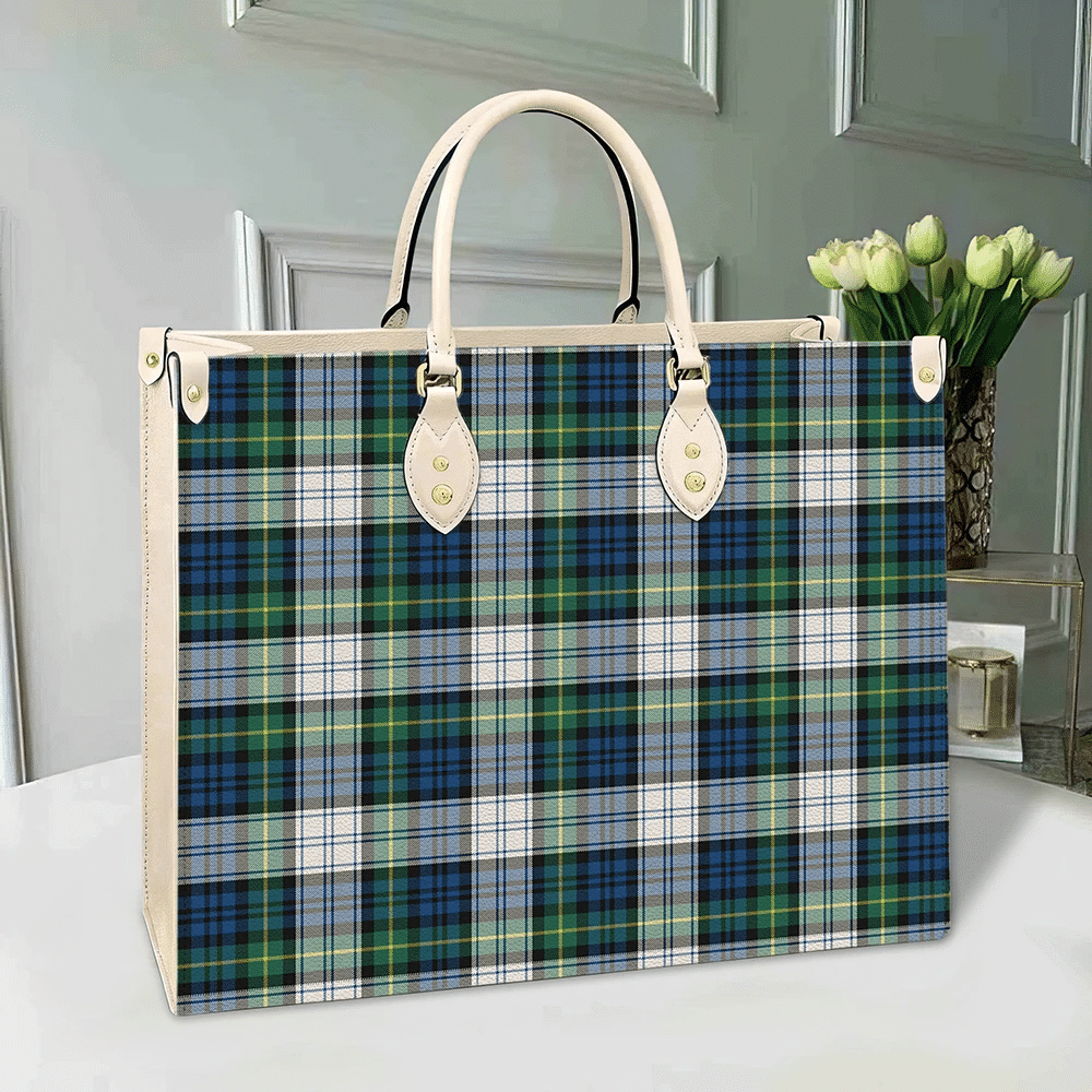 Gordon Dress Ancient Tartan Leather Bag