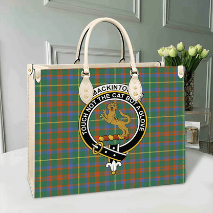 MacKintosh Hunting Ancient Tartan Crest Leather Bag