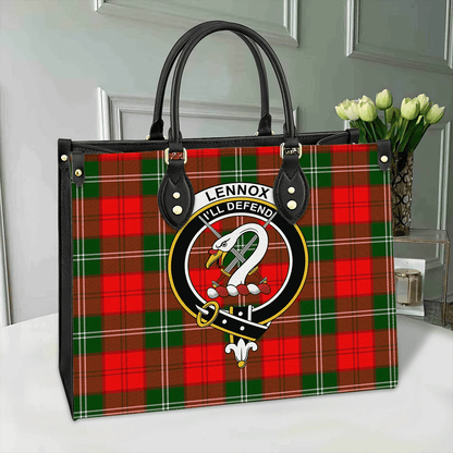 Lennox Modern Tartan Crest Leather Bag