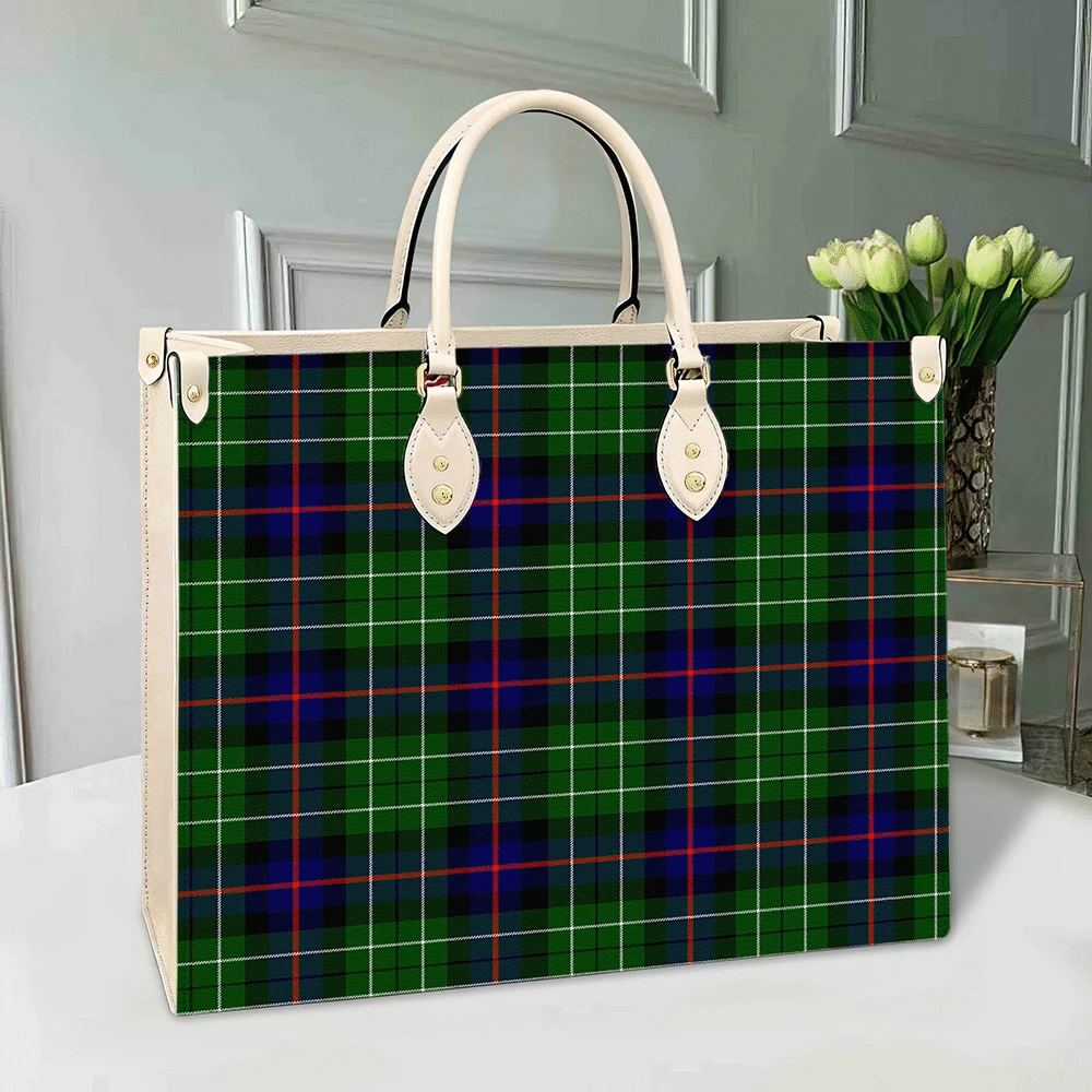 Leslie Hunting Ancient Tartan Leather Bag