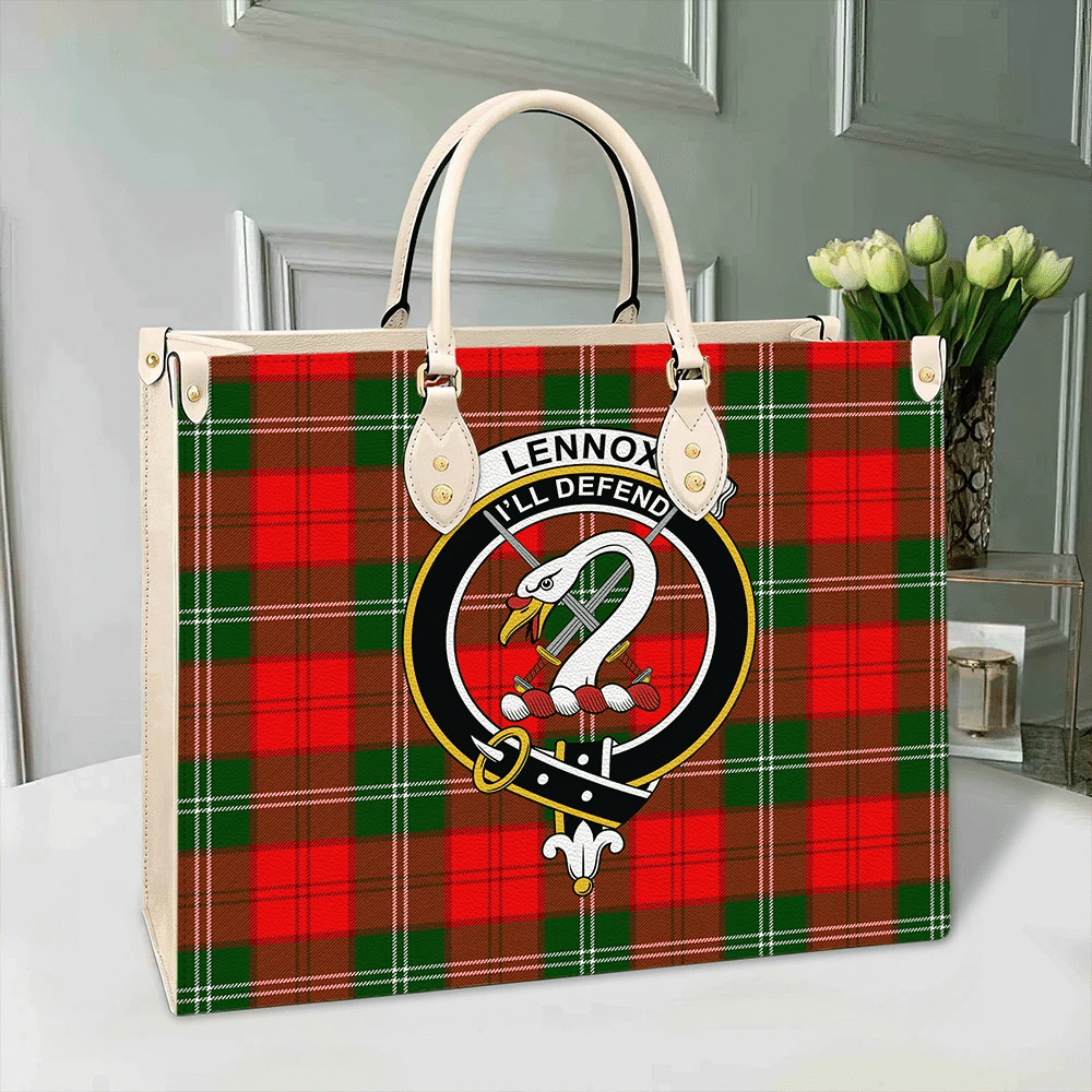 Lennox Modern Tartan Crest Leather Bag