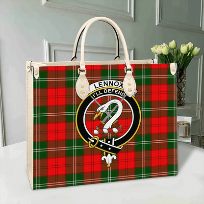 Lennox Modern Tartan Crest Leather Bag