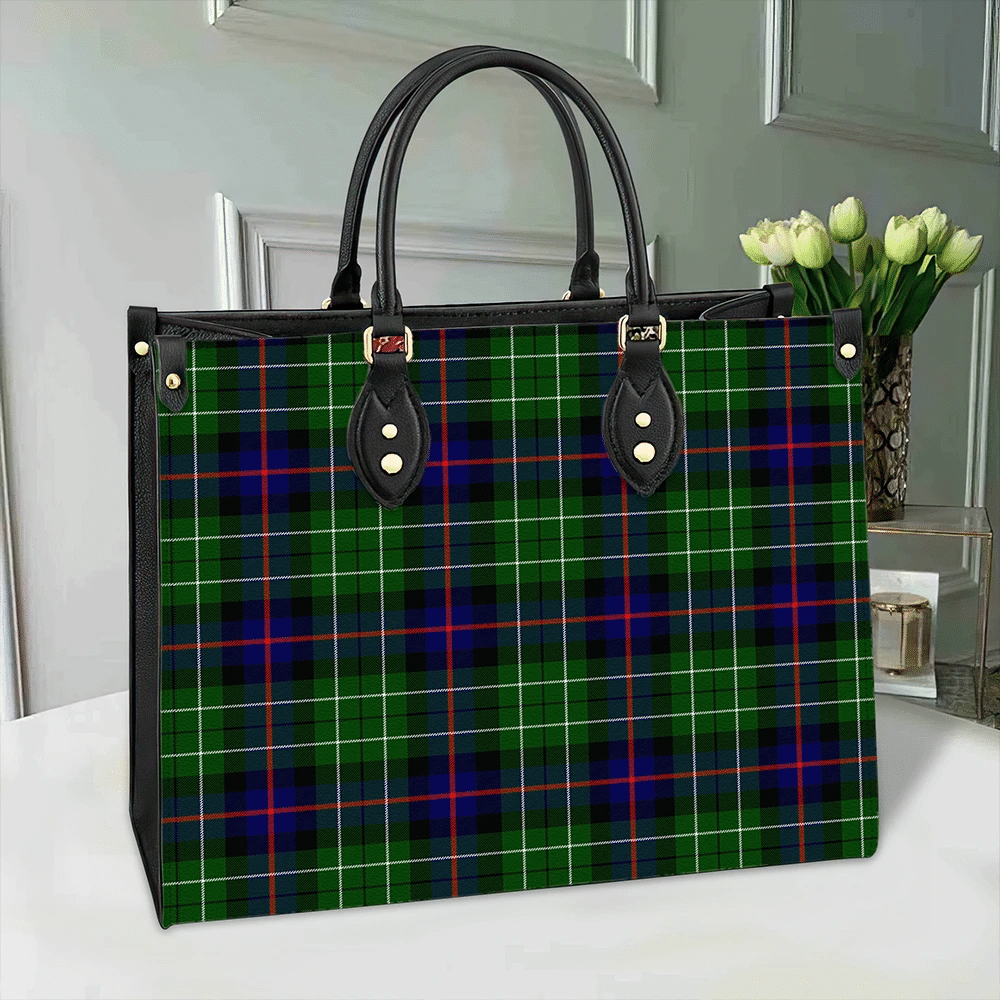 Leslie Hunting Ancient Tartan Leather Bag