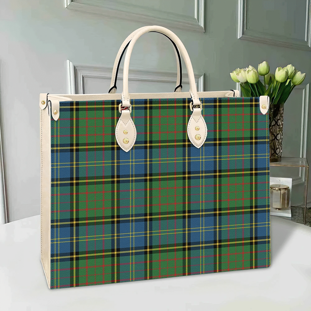 MacMillan Hunting Ancient Tartan Leather Bag