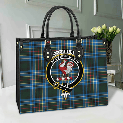 Cockburn Modern Tartan Crest Leather Bag