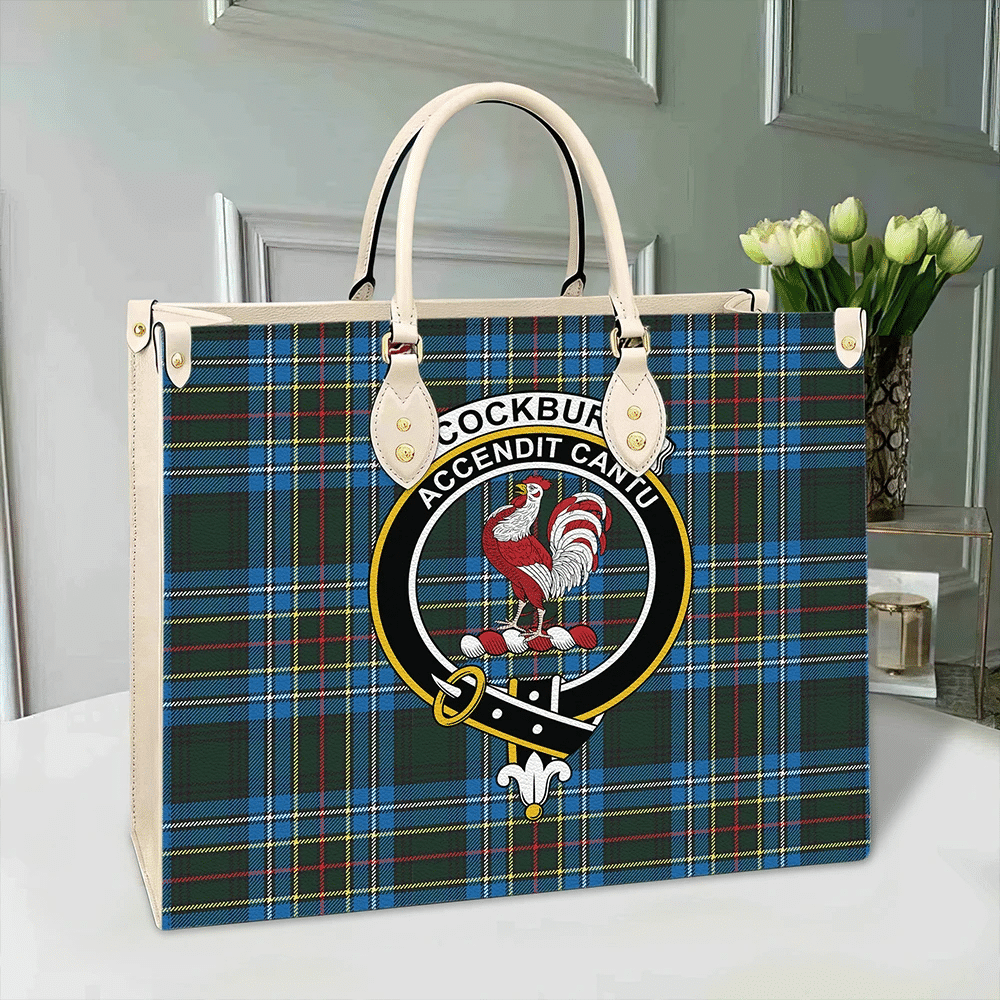 Cockburn Modern Tartan Crest Leather Bag