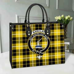 Barclay Dress Modern Tartan Crest Leather Bag