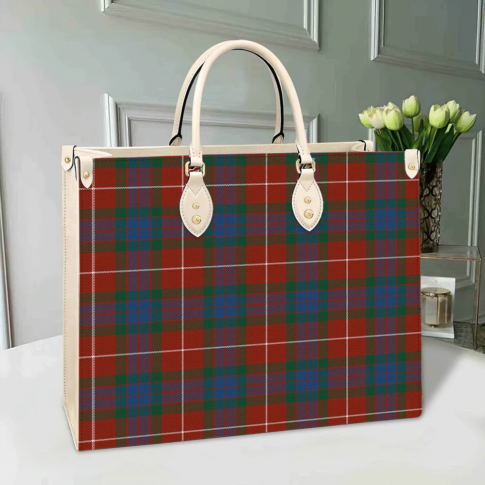 Fraser Ancient Tartan Leather Bag