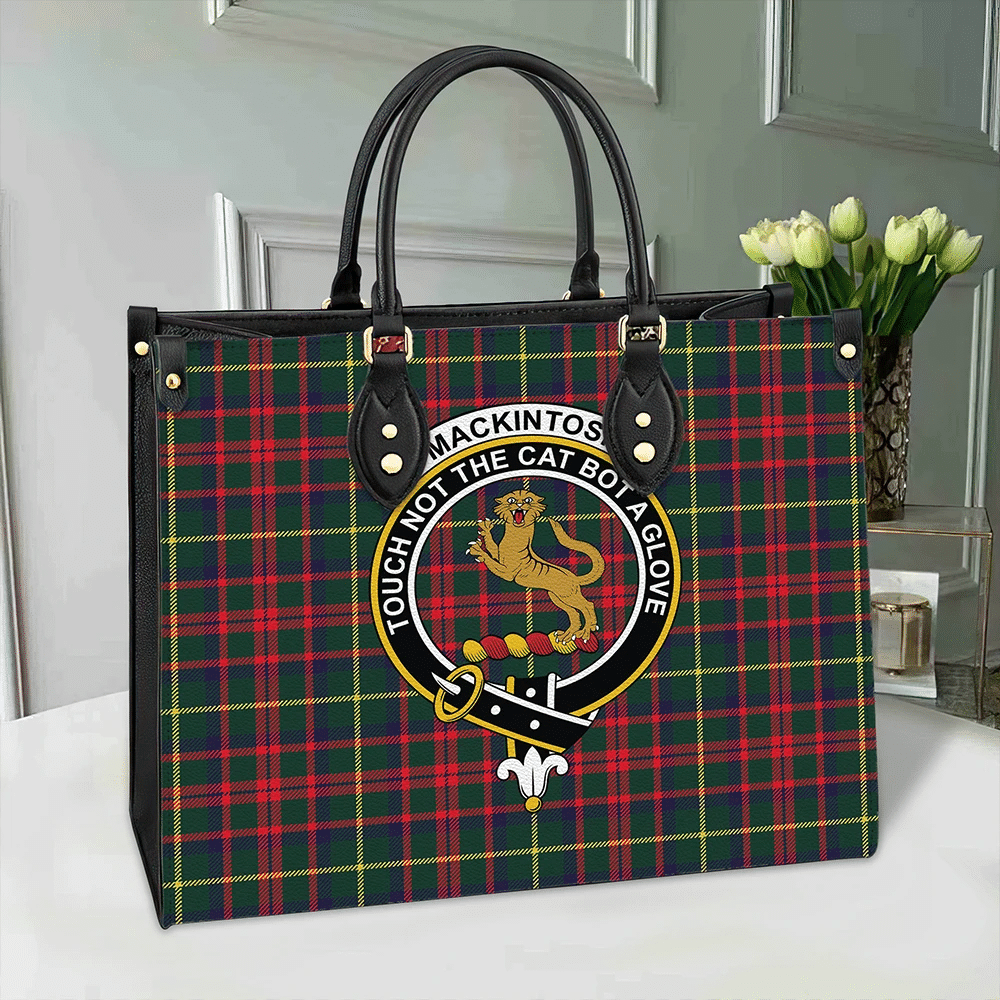 MacKintosh Hunting Modern Tartan Crest Leather Bag