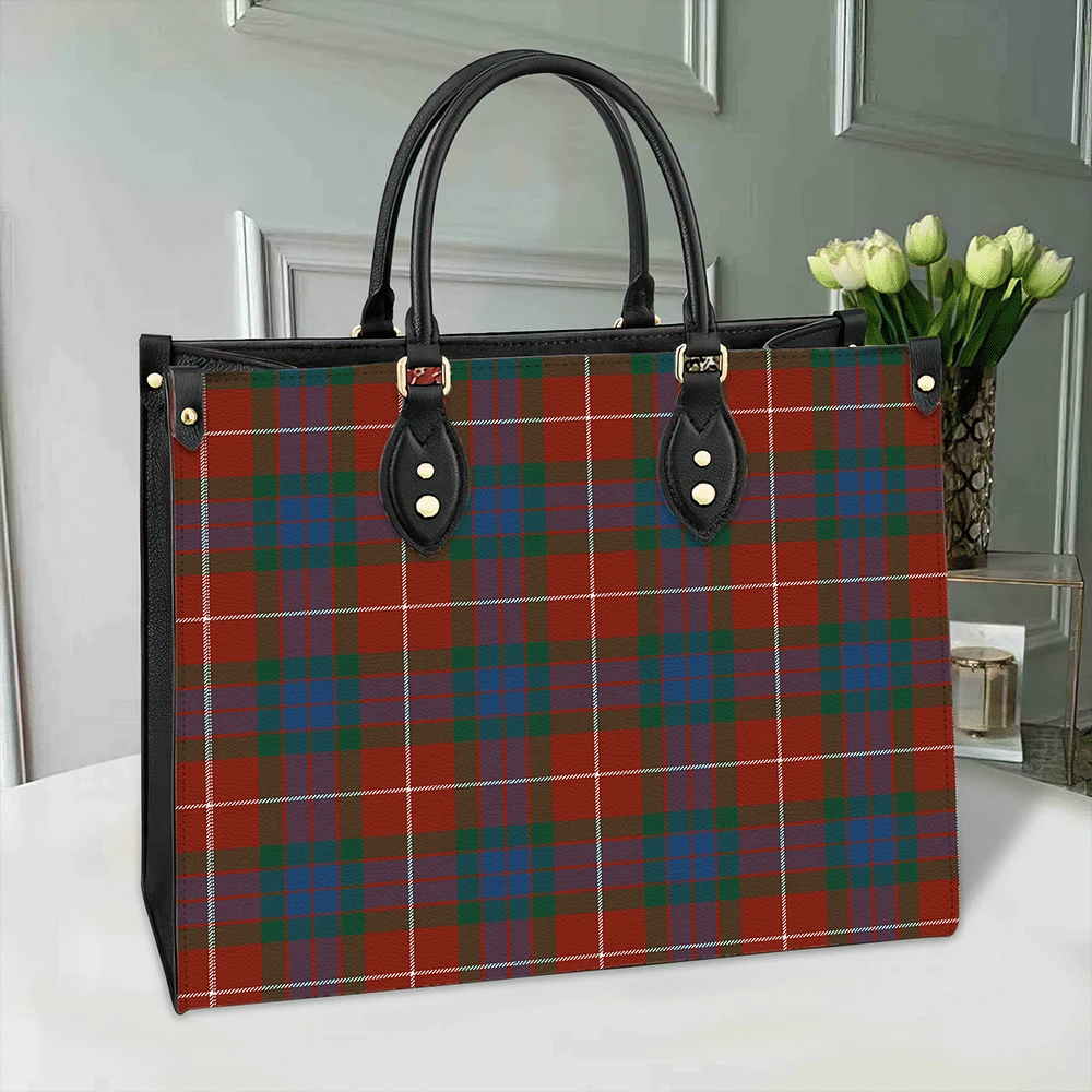 Fraser Ancient Tartan Leather Bag