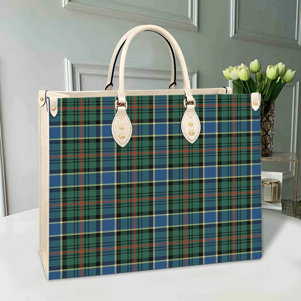 Ogilvie Hunting Ancient Tartan Leather Bag
