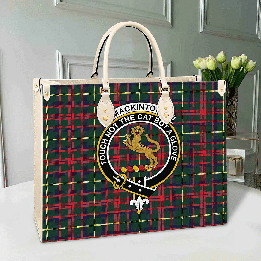 MacKintosh Hunting Modern Tartan Crest Leather Bag