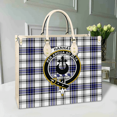 Hannay Modern Tartan Crest Leather Bag
