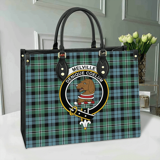 Melville Tartan Crest Leather Bag