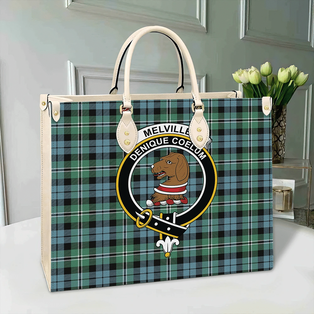 Melville Tartan Crest Leather Bag