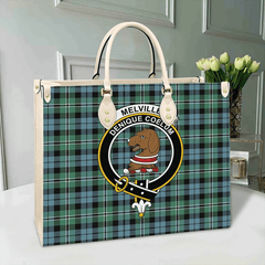 Melville Tartan Crest Leather Bag