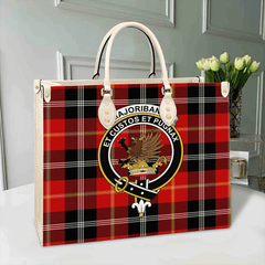 Marjoribanks Tartan Crest Leather Bag