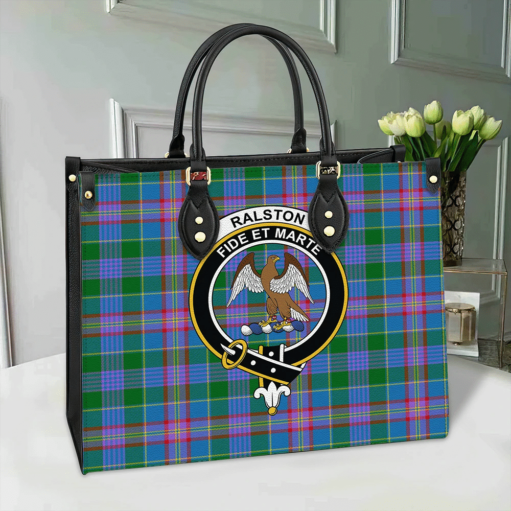 Ralston Tartan Crest Leather Bag