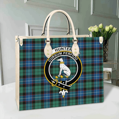 Hunter Ancient Tartan Crest Leather Bag