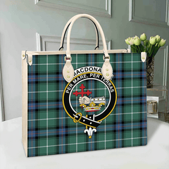 MacDonald of the Isles Hunting Ancient Tartan Crest Leather Bag