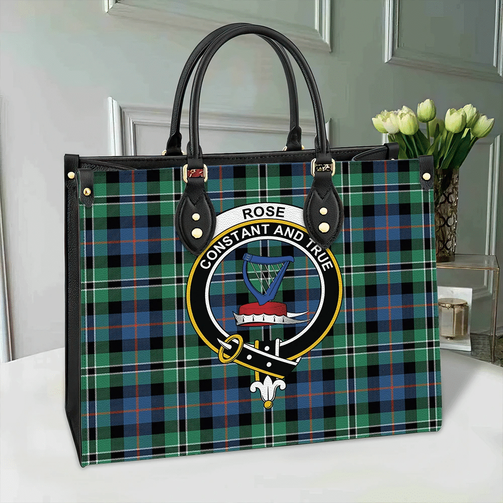 Rose Hunting Ancient Tartan Crest Leather Bag