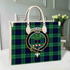 Abercrombie Tartan Crest Leather Bag