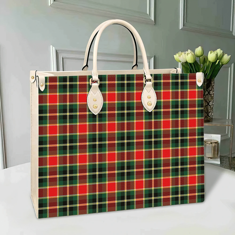 MacLachlan Hunting Modern Tartan Leather Bag