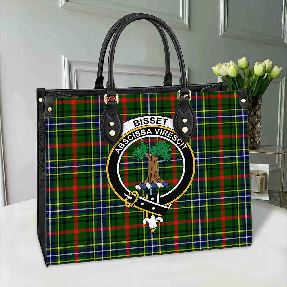 Bisset Tartan Crest Leather Bag