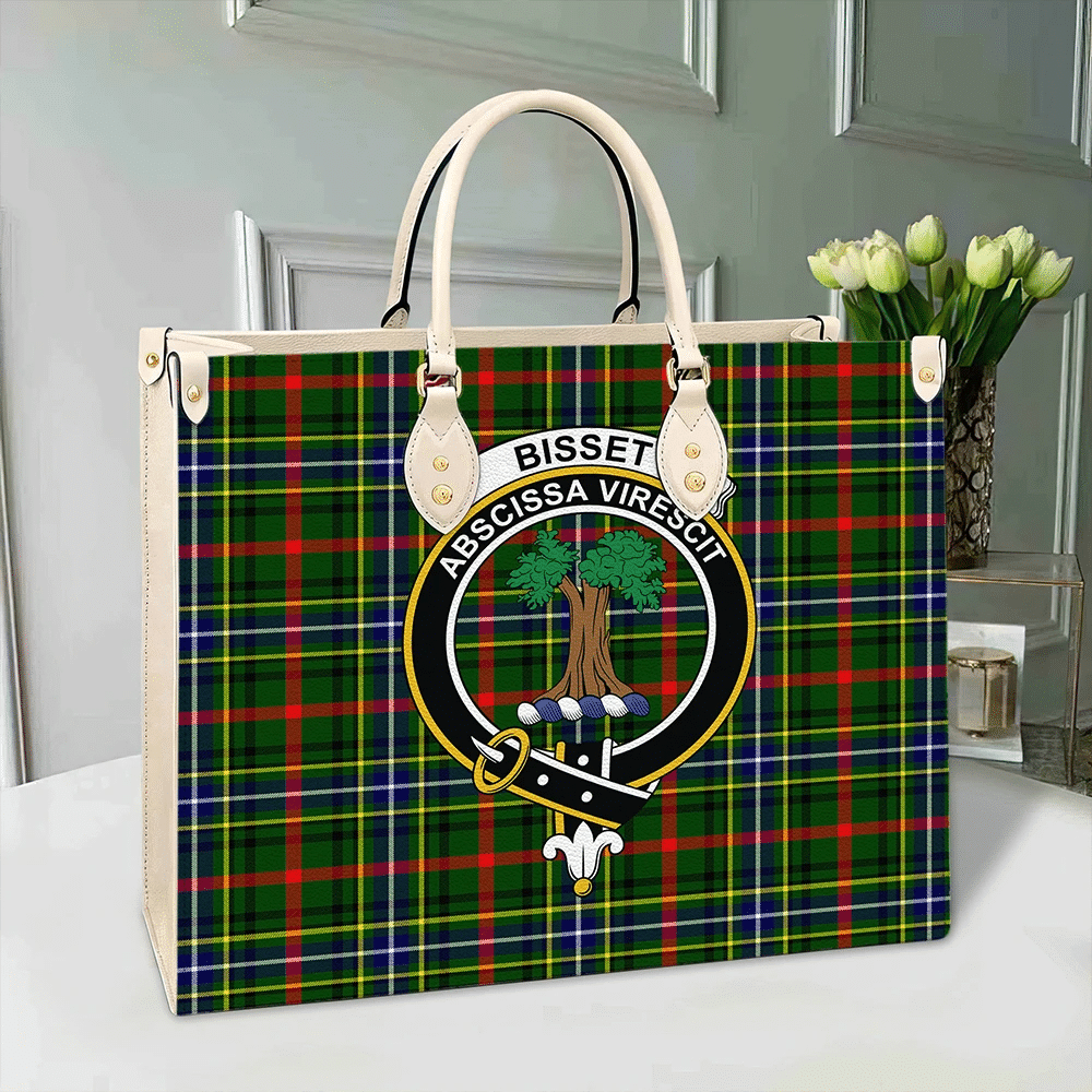 Bisset Tartan Crest Leather Bag