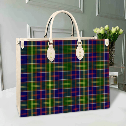 Ayrshire District Tartan Leather Bag