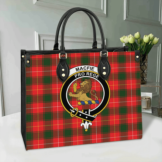 MacFie Tartan Crest Leather Bag