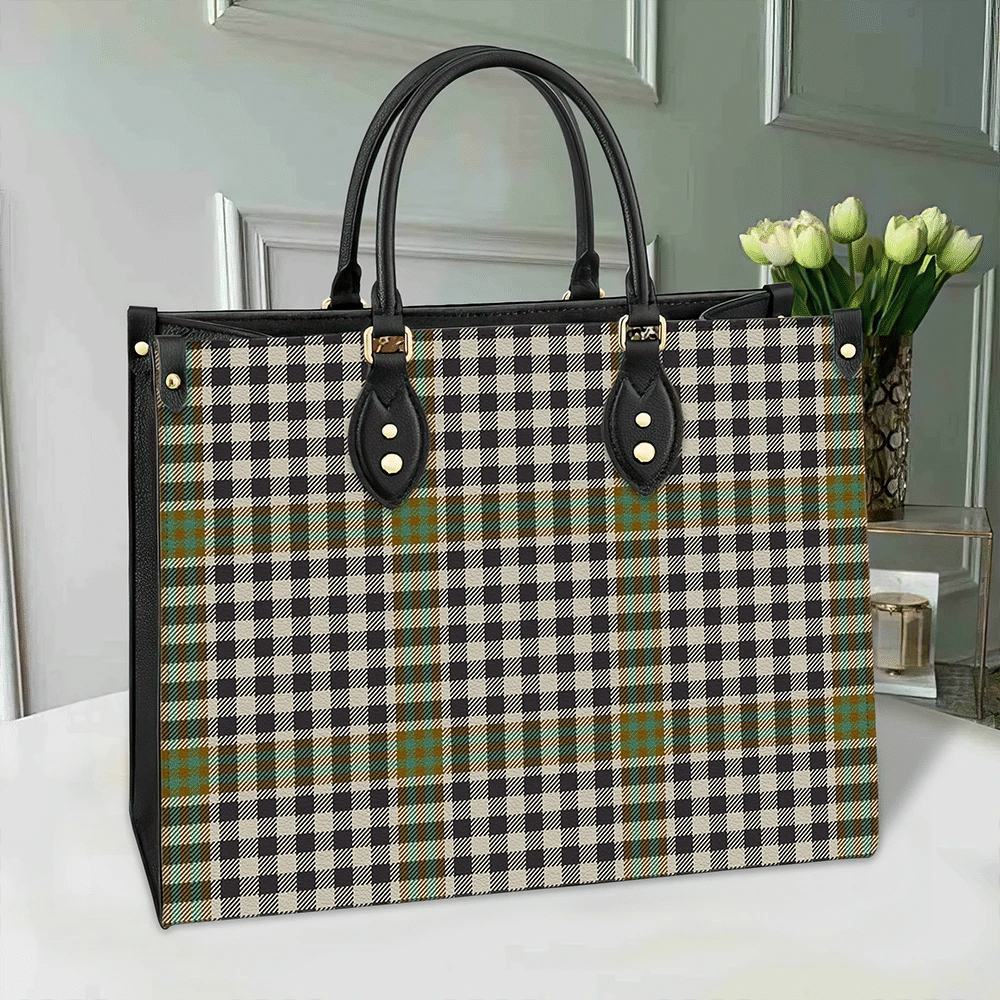 Burns Check Tartan Leather Bag