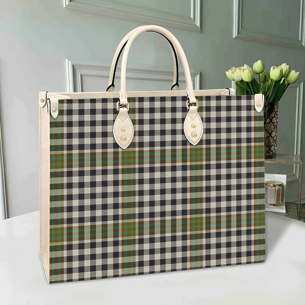 Burns Check Tartan Leather Bag