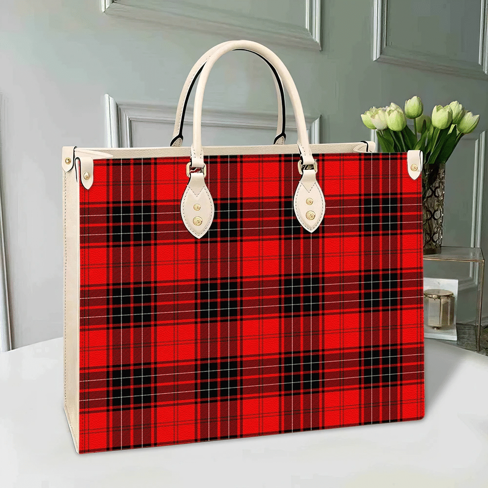 Wemyss Modern Tartan Leather Bag