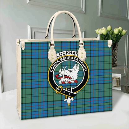 Lockhart Modern Tartan Crest Leather Bag