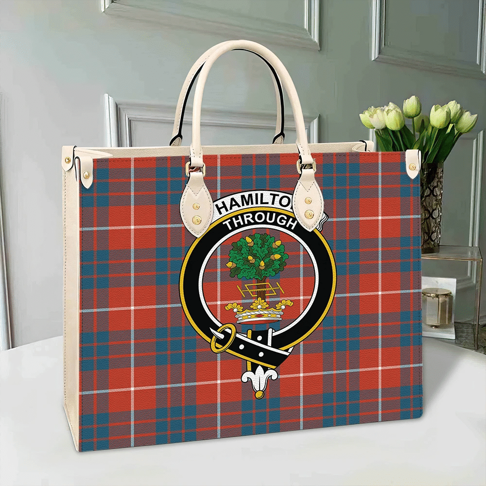 Hamilton Ancient Tartan Crest Leather Bag