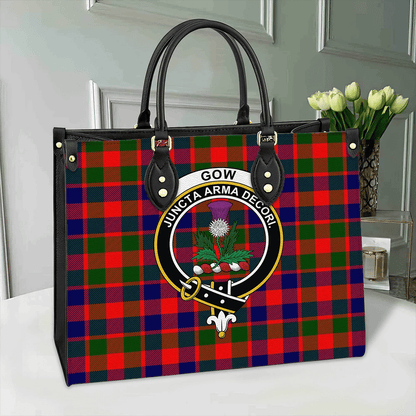 Gow Modern Tartan Crest Leather Bag