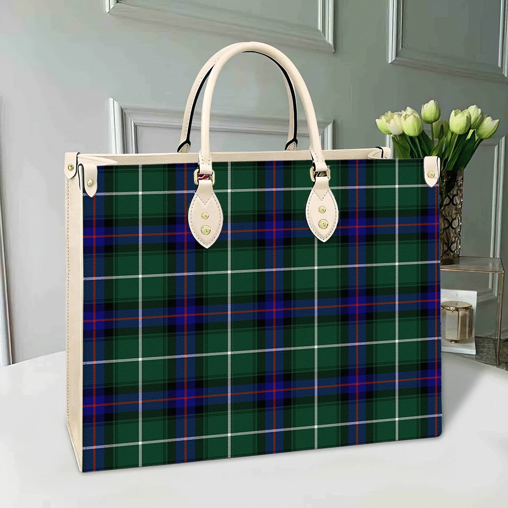 MacDonald of the Isles Hunting Modern Tartan Leather Bag