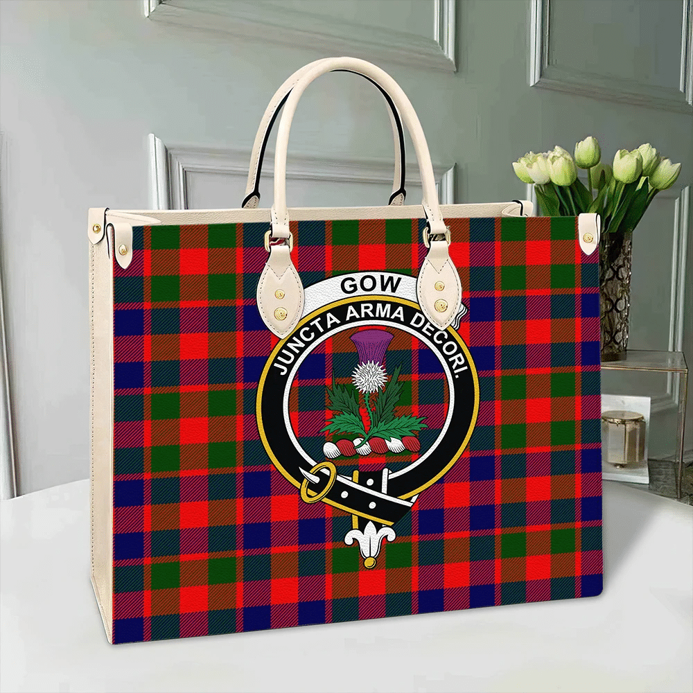 Gow Modern Tartan Crest Leather Bag