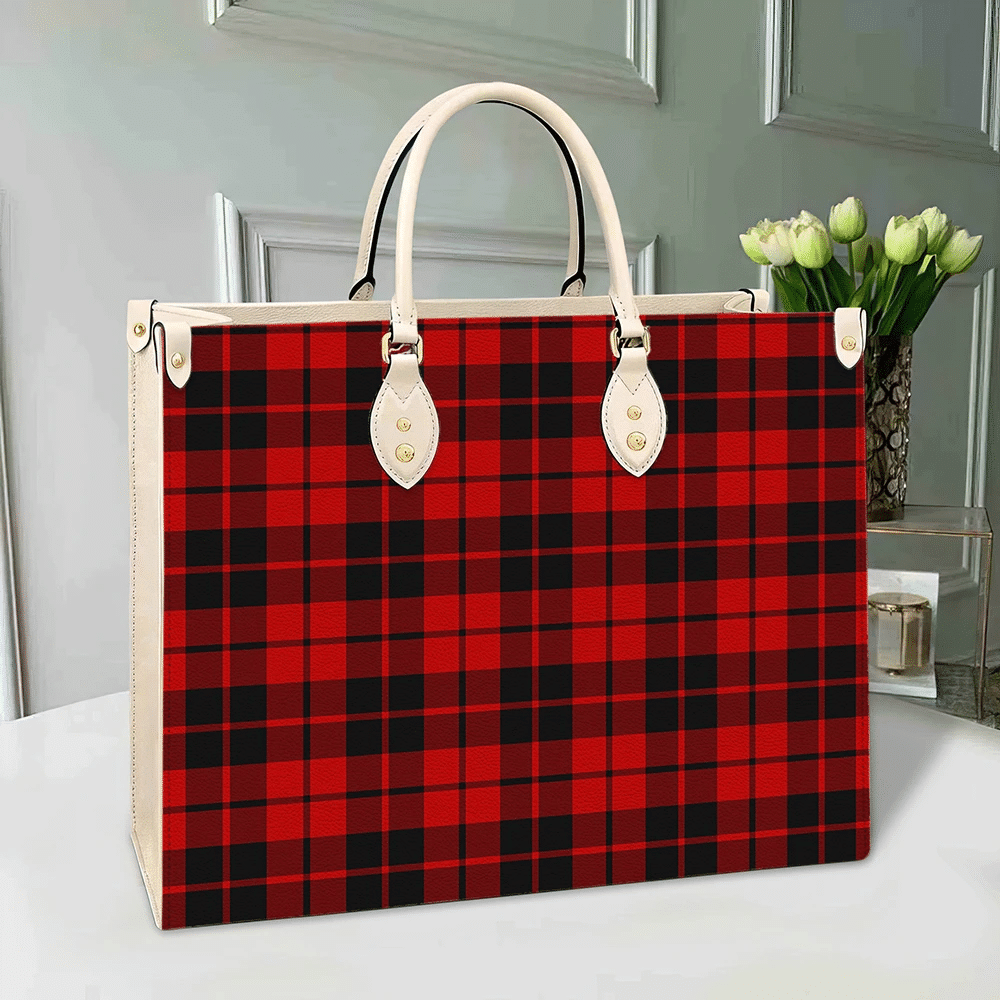 Ettrick District Tartan Leather Bag
